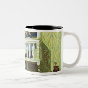 Cantoria in der Sistine Kapelle Zweifarbige Tasse