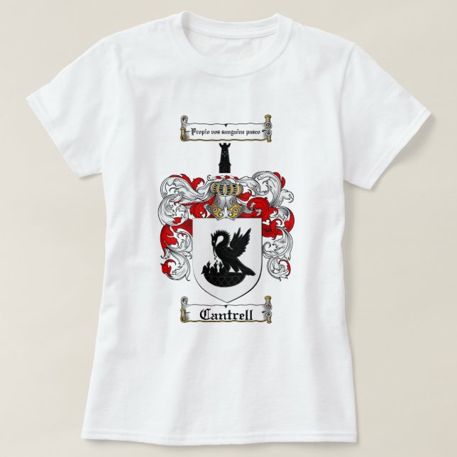 CANTRELL FAMILIENWAPPEN - CANTRELL WAPPEN T-Shirt (Design vorne)
