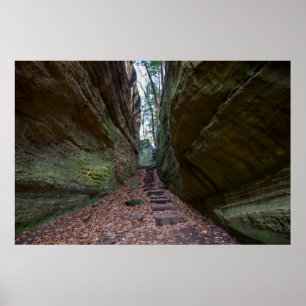 Cantwell Cliffs, Hocking Hills Staat Park, Ohio Poster