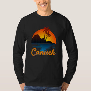 Canuck Vancouver Palm Tree Island Sunset Kanada T-Shirt