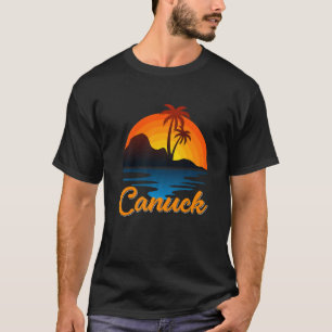 Canuck Vancouver Palm Tree Island Sunset Kanada T-Shirt