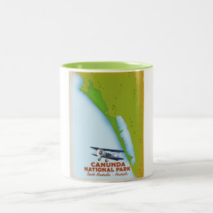 Canunda-Nationalpark Südaustralien Karte Zweifarbige Tasse