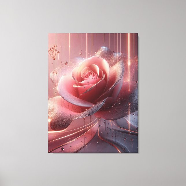 CANVA WALL PINK BLUME ART LEINWANDDRUCK (Vorderseite)