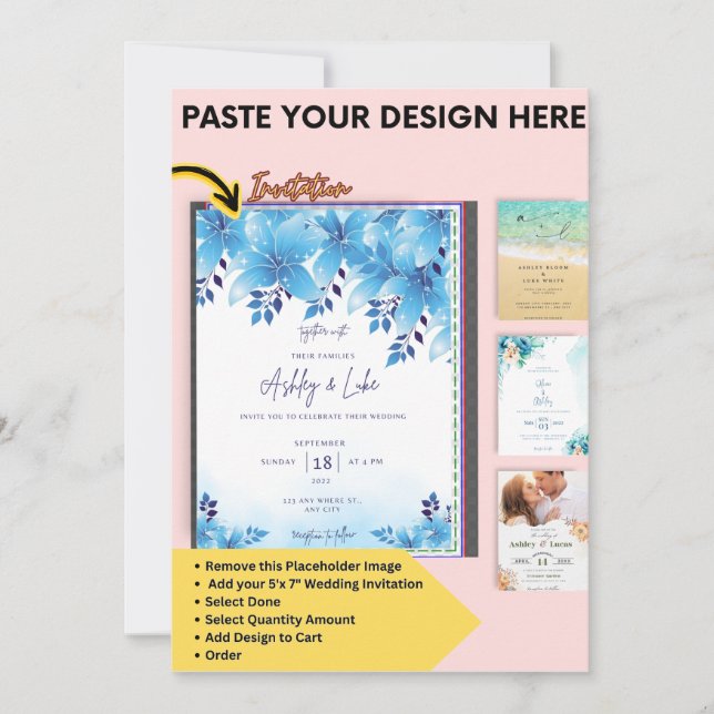 Canva Wedding Einladung & Speichern der Daten Vorl (Vorderseite)