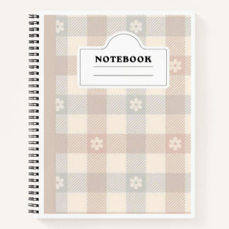 Canvara Daisy Karo Notizbuch — Ästhetisches linier