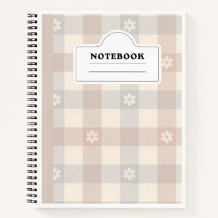 Canvara Daisy Plaid Notebook — Cahier ligné esthét
