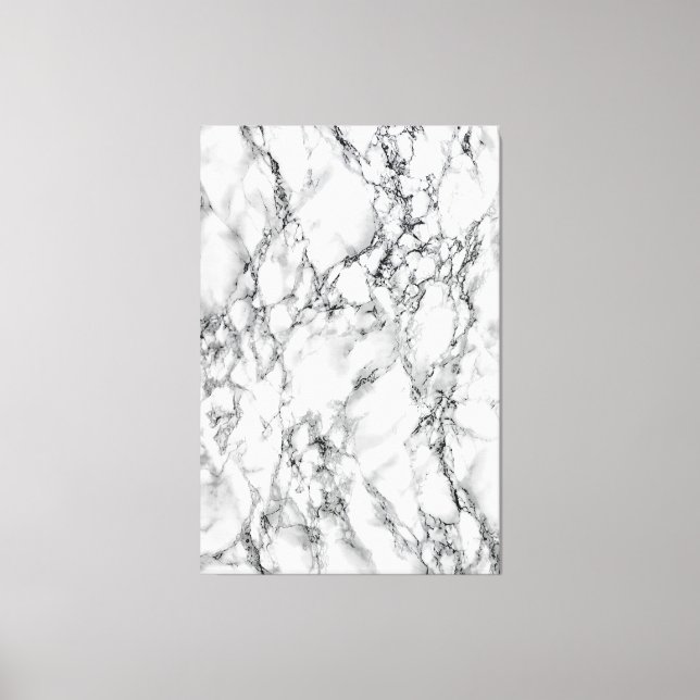 Canvas aus weißem Marmor Leinwanddruck (Vorderseite)