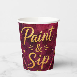 Canvas & Cabernet - Malen und Trinken Party | Bunt Pappbecher