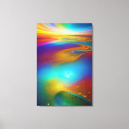Canvas drucken Abstrakte Mauer Art Jewel Rainbow C Leinwanddruck