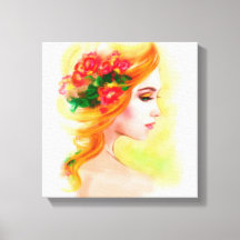 Canvas drucken schönes Frauenportrait