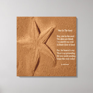 Canvas drucken Stern im Sand von Ladee Basset Leinwanddruck