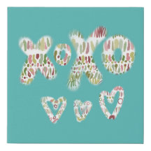 Canvas Druckschrift einfache Herz trendy modern