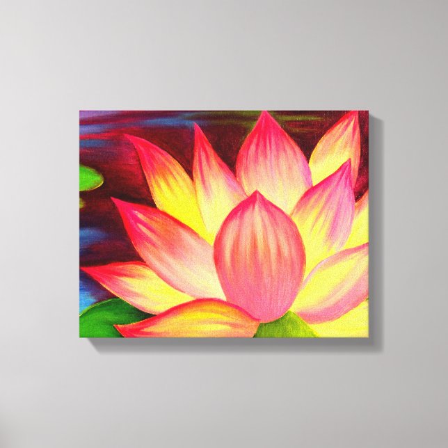Canvas druckt Lotus Blume Malerei Art Leinwanddruck (Vorderseite)