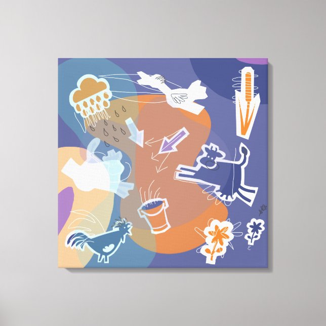 canvas koeien buiten leinwanddruck (Vorderseite)