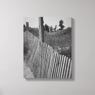 Canvas mit schwarzem und weißem Strand Leinwanddruck