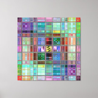 Canvas Print 40x40" Blue Sunrise Mosaik Leinwanddruck
