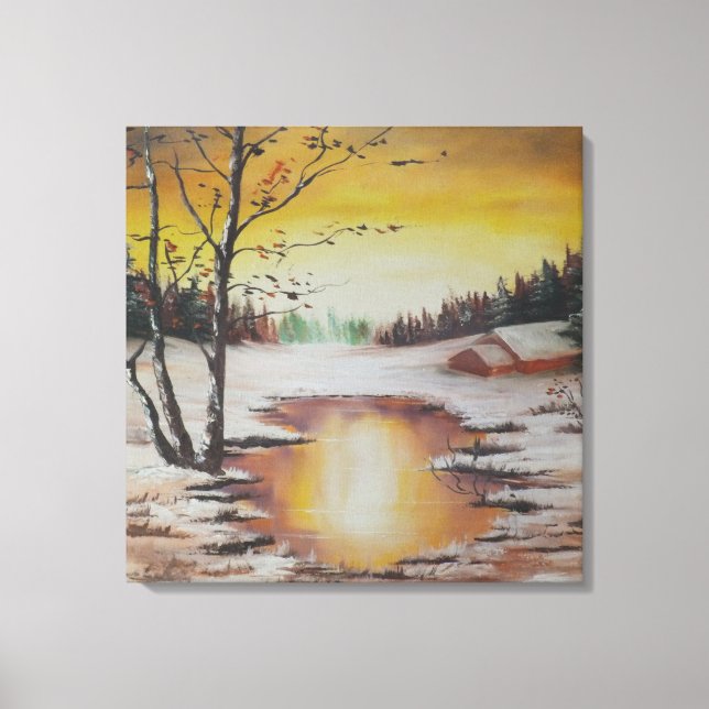 Canvas Print Ann Hayes Painting Winterszene Leinwanddruck (Vorderseite)