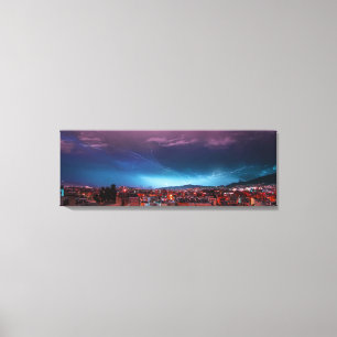 Canvas Print - Blitzschlag über Athen Leinwanddruck