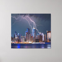 Canvas Print - Blitzschlag über New York
