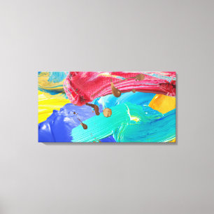 Canvas Print Blue Red Abstrakt Wall Kunst Leinwanddruck