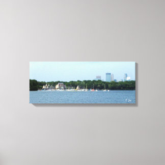 Canvas Print: Lake Harriet & Minneapolis Skyline_ Leinwanddruck