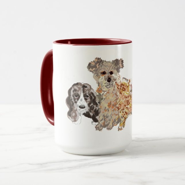 Canvas Print : Liebe von Haustieren Tasse (Vorderseite Links)