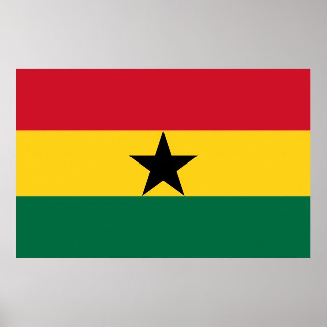 Canvas Print mit der Flagge Ghanas Poster (Vorne)