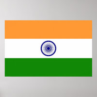 Canvas Print mit der Flagge Indiens
