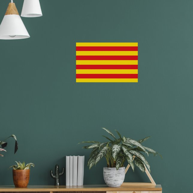 Canvas Print mit der Flagge Kataloniens Poster (Wohnzimmer 1)