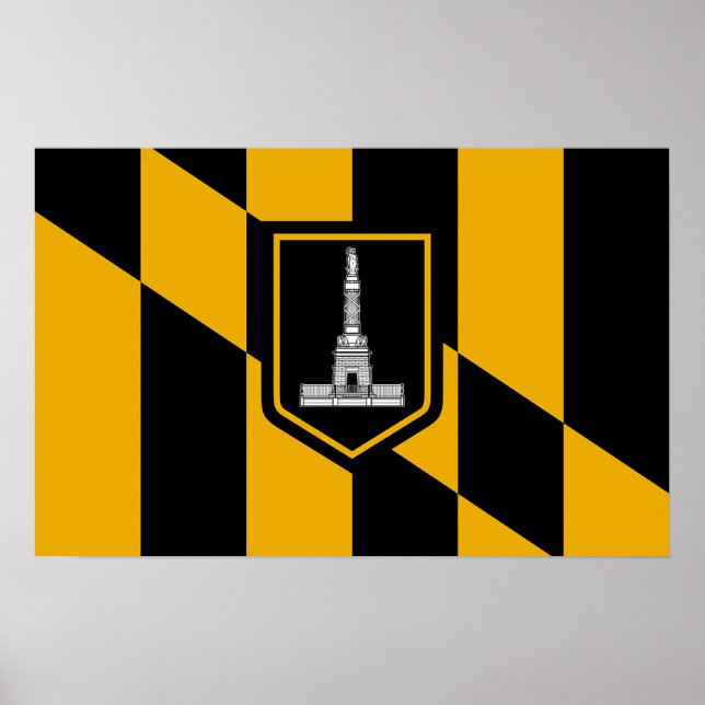 Canvas Print mit Flag von Baltimore, USA. Poster (Vorne)