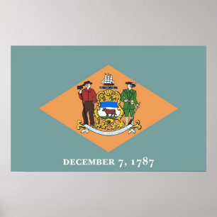 Canvas Print mit Flag von Delaware, USA. Poster