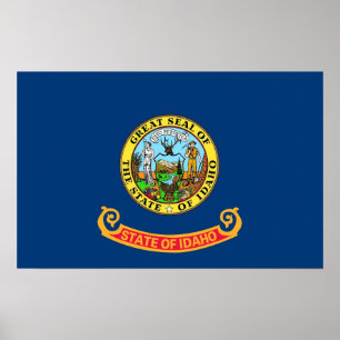 Canvas Print mit Flag von Idaho, USA. Poster