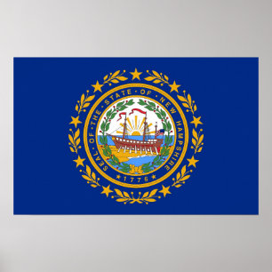 Canvas Print mit Flag von New Hampshire, USA. Poster
