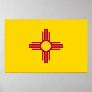 Canvas Print mit Flag von New Mexico, USA. Poster