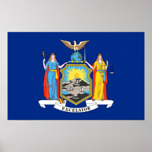 Canvas Print mit Flag von New York, USA. Poster