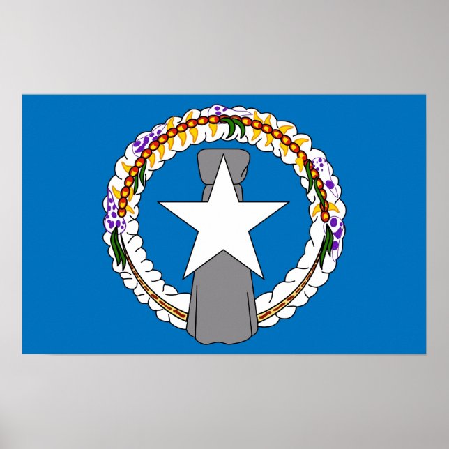 Canvas Print mit Flag von Northern Mariana Poster (Vorne)