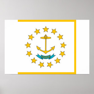 Canvas Print mit Flag von Rhode Island, USA. Poster