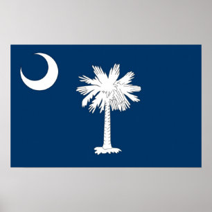 Canvas Print mit Flag von South Carolina, USA. Poster