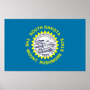 Canvas Print mit Flag von South Dakota, USA. Poster