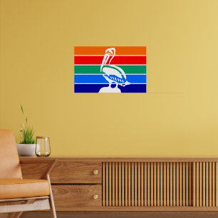 Canvas Print mit Flag von St. Petersburg Poster