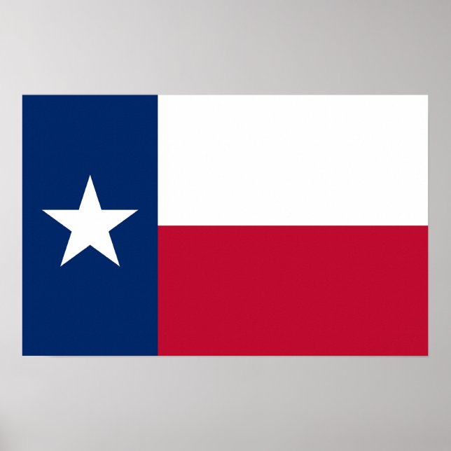 Canvas Print mit Flag von Texas, USA. Poster (Vorne)