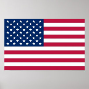Canvas Print mit Flag von U.S.A. Poster