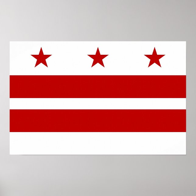 Canvas Print mit Flag von Washington DC, USA. Poster (Vorne)