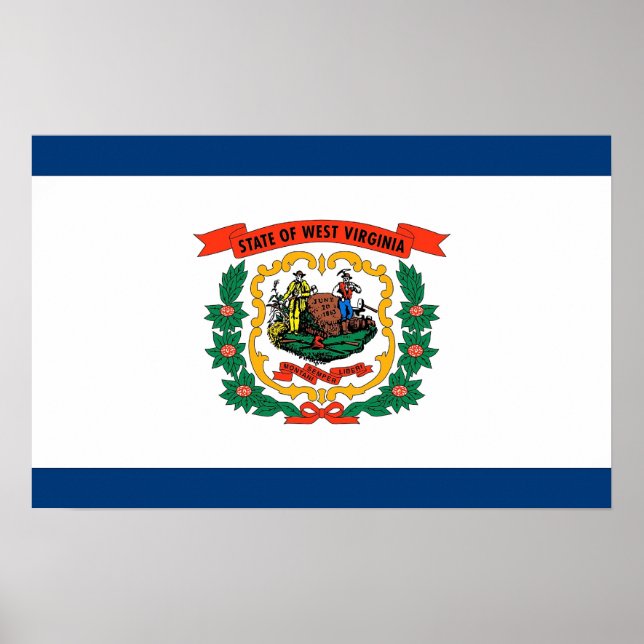 Canvas Print mit Flag von West Virginia, USA. Poster (Vorne)