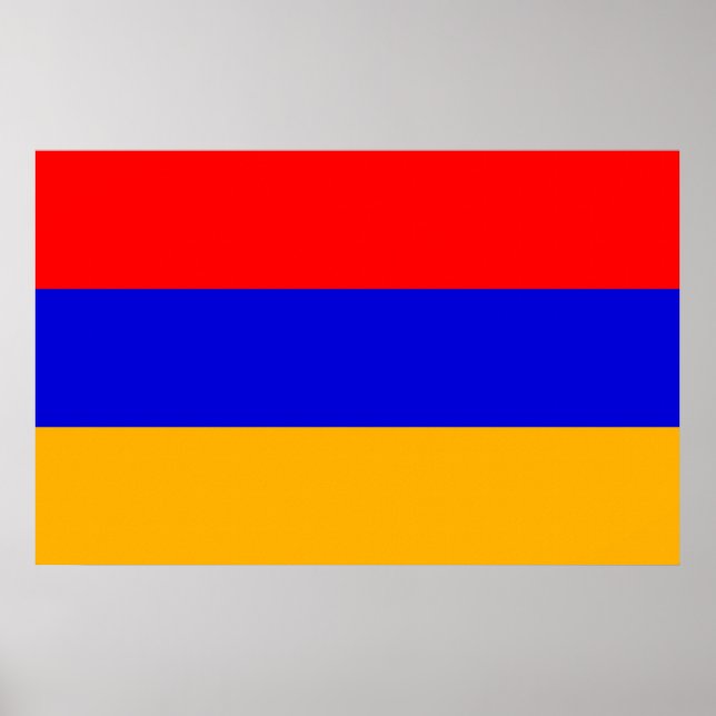 Canvas Print mit Flagge Armeniens Poster (Vorne)