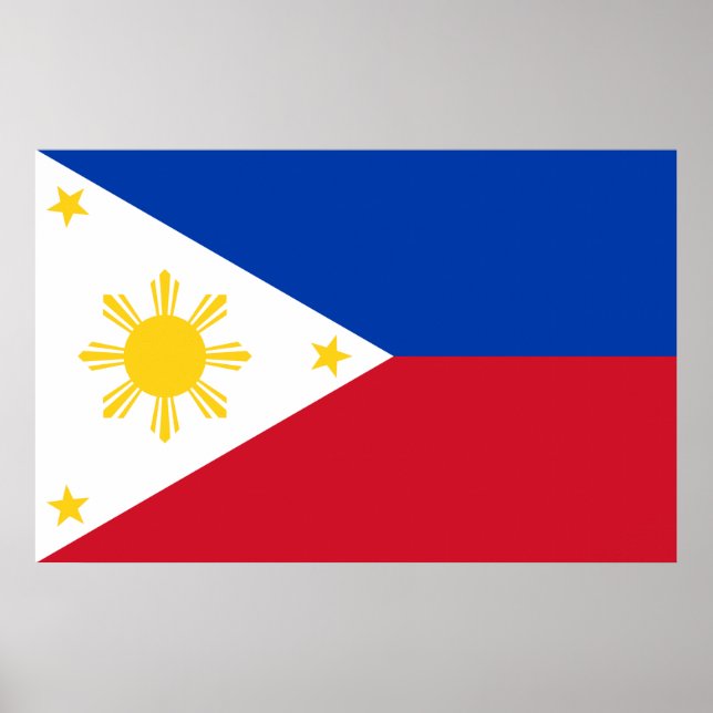 Canvas Print mit Flagge auf den Philippinen Poster (Vorne)