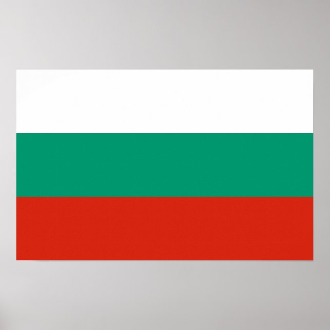 Canvas Print mit Flagge von Bulgarien Poster (Vorne)