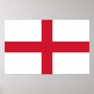 Canvas Print mit Flagge von England Poster