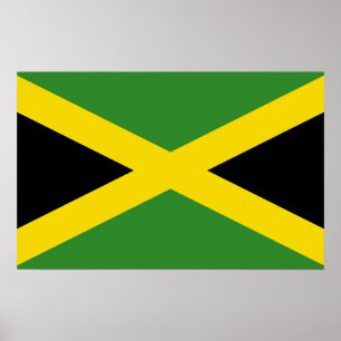 Canvas Print mit Flagge von Jamaika Poster