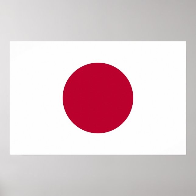 Canvas Print mit japanischer Flagge Poster (Vorne)